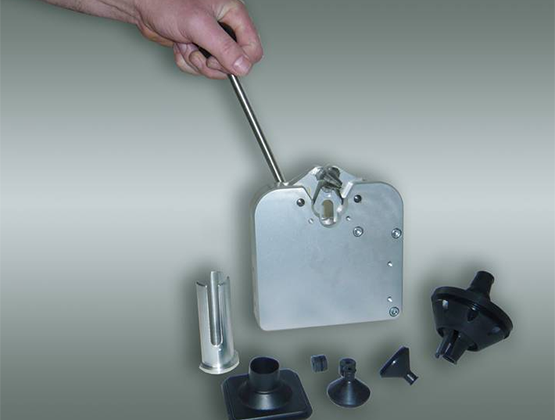 Commercial description for this type of tool: EXPANSORA Handy. The manual table top unit is operated by hand lever. 